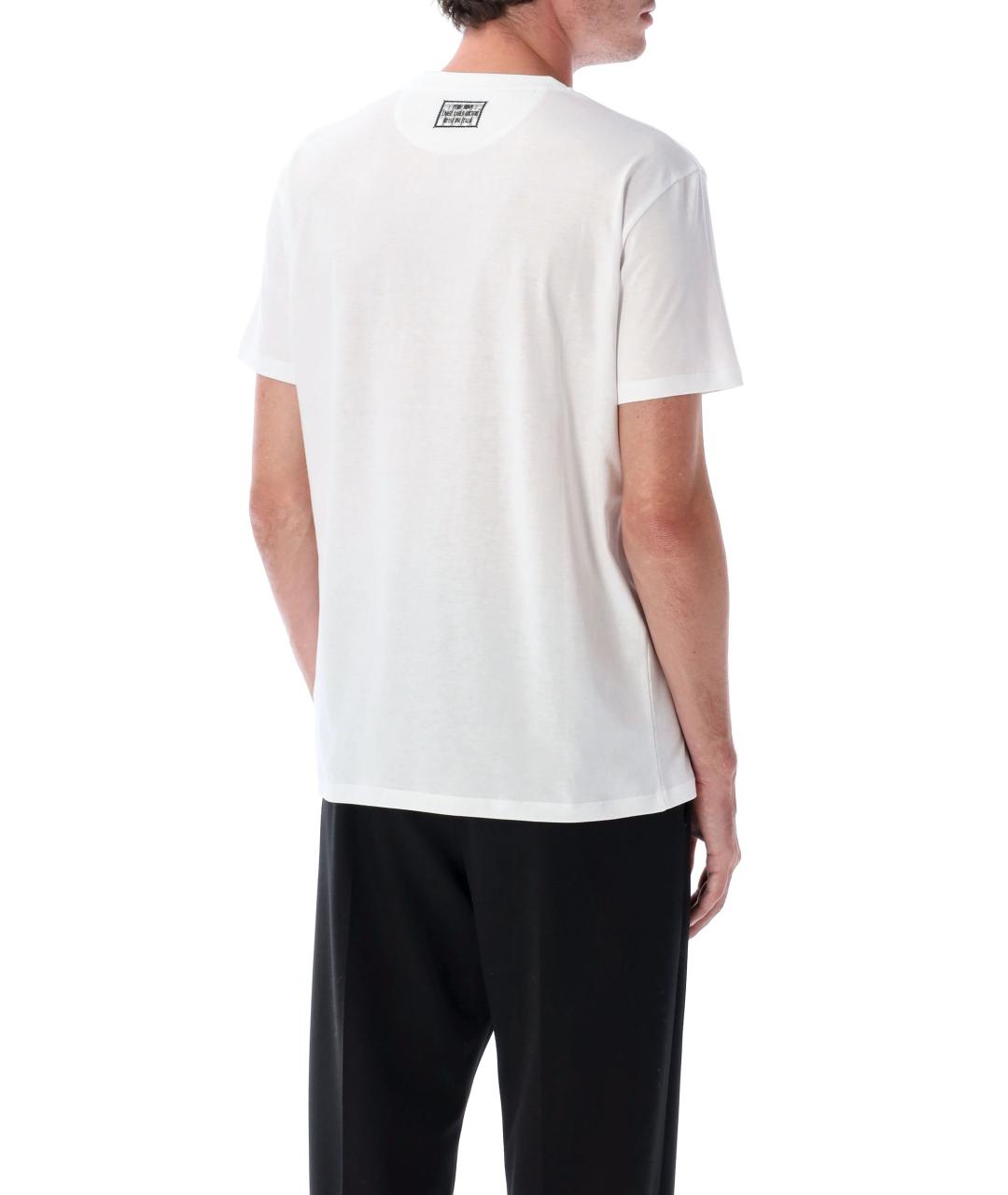 FENDI Белая хлопковая футболка, фото 2