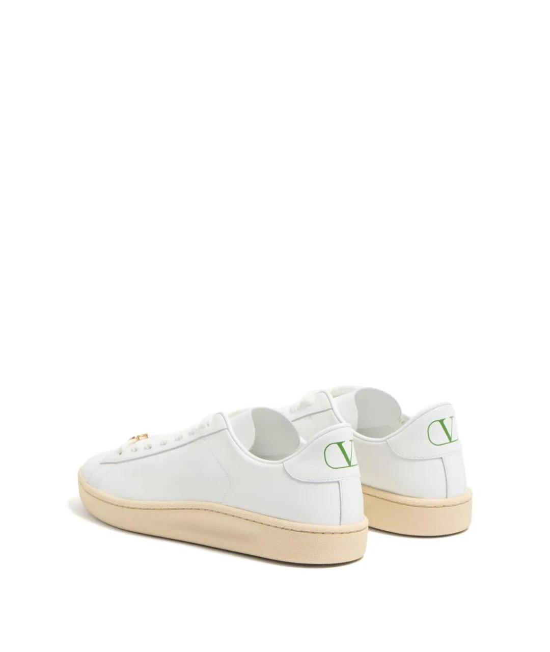 VALENTINO Белые кожаные низкие кроссовки / кеды, фото 3