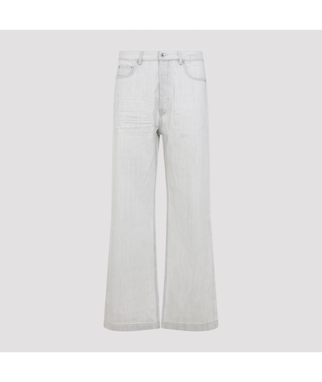 RICK OWENS DRKSHDW Белые хлопковые повседневные брюки, фото 2