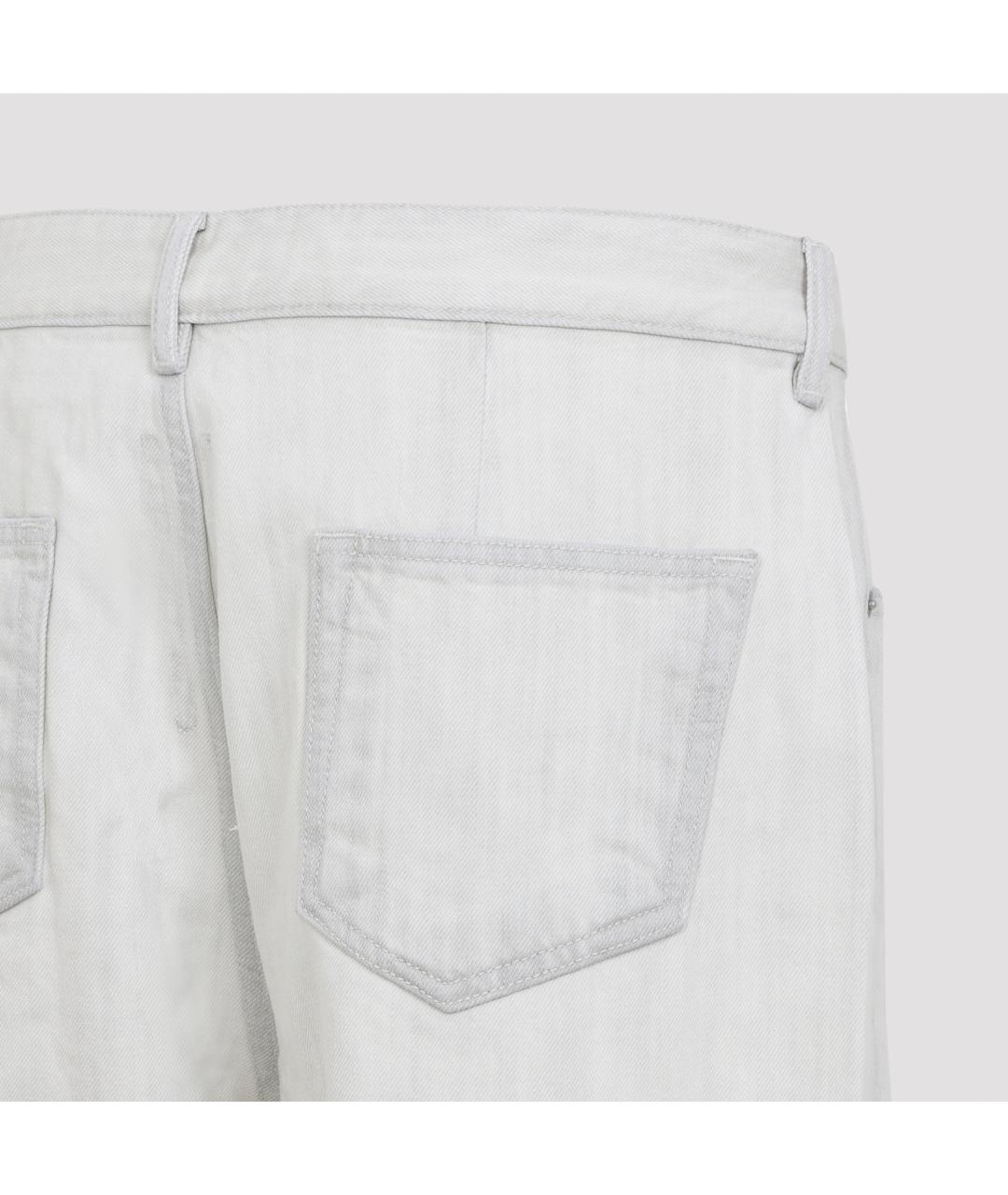 RICK OWENS DRKSHDW Белые хлопковые повседневные брюки, фото 4