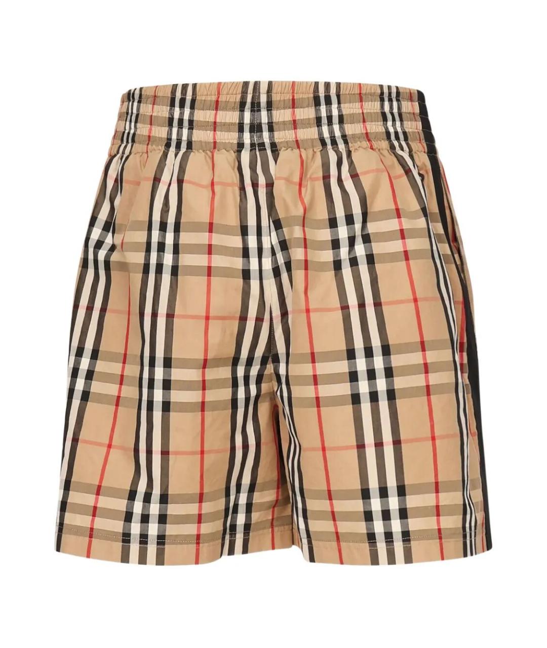 BURBERRY Коричневые хлопковые шорты, фото 3