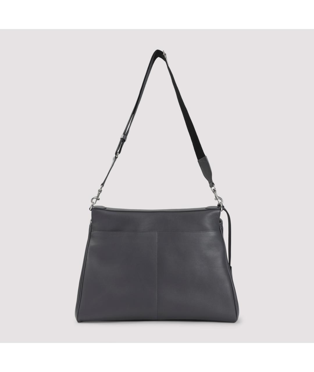 BALENCIAGA Серая кожаная сумка на плечо, фото 3