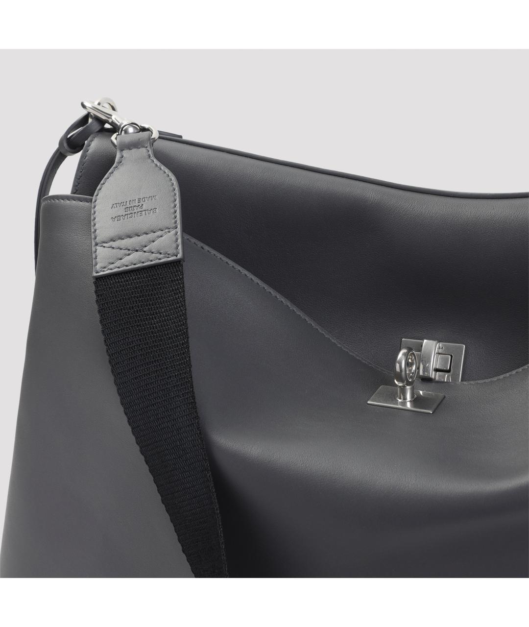 BALENCIAGA Серая кожаная сумка на плечо, фото 4