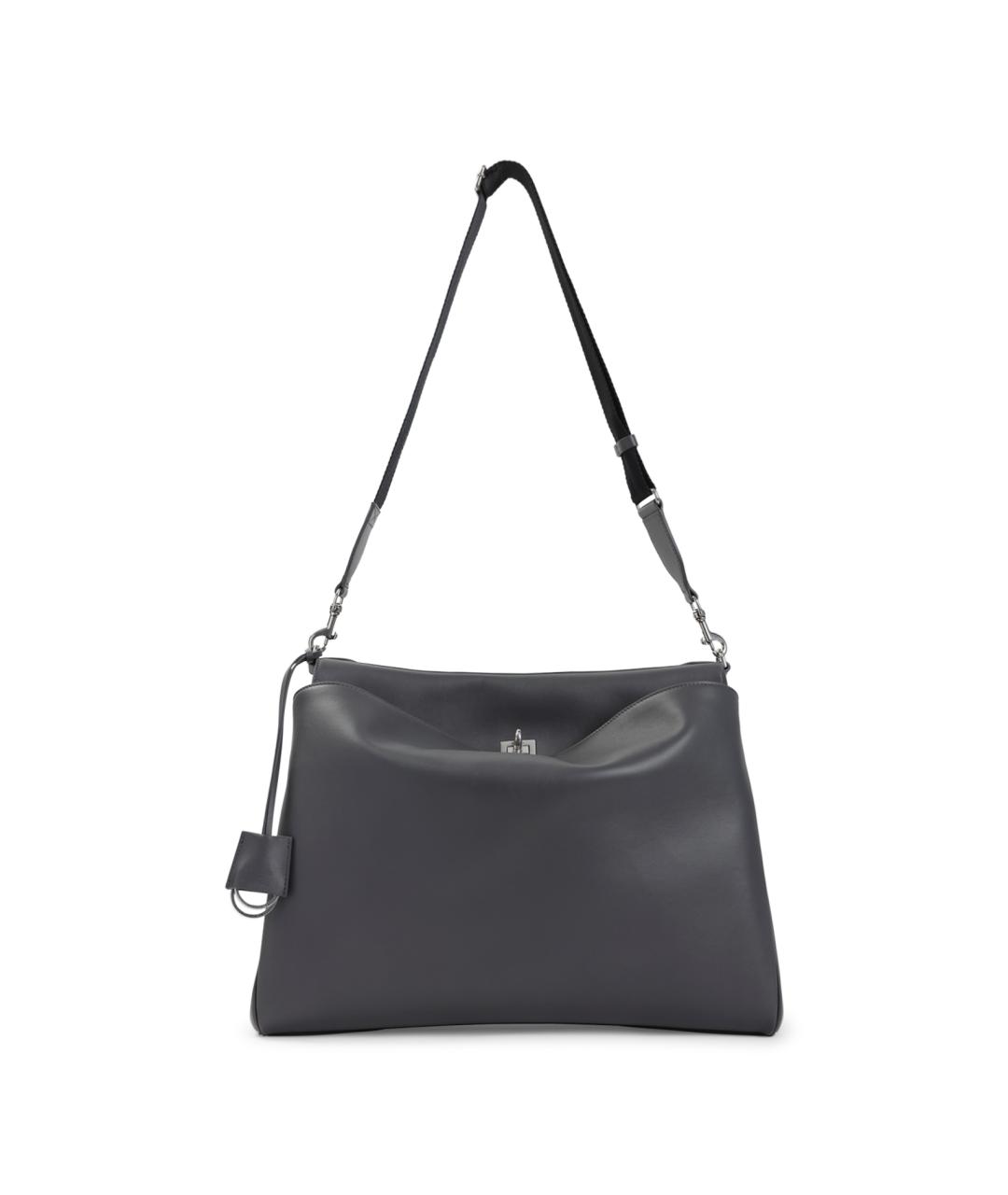 BALENCIAGA Серая кожаная сумка на плечо, фото 1