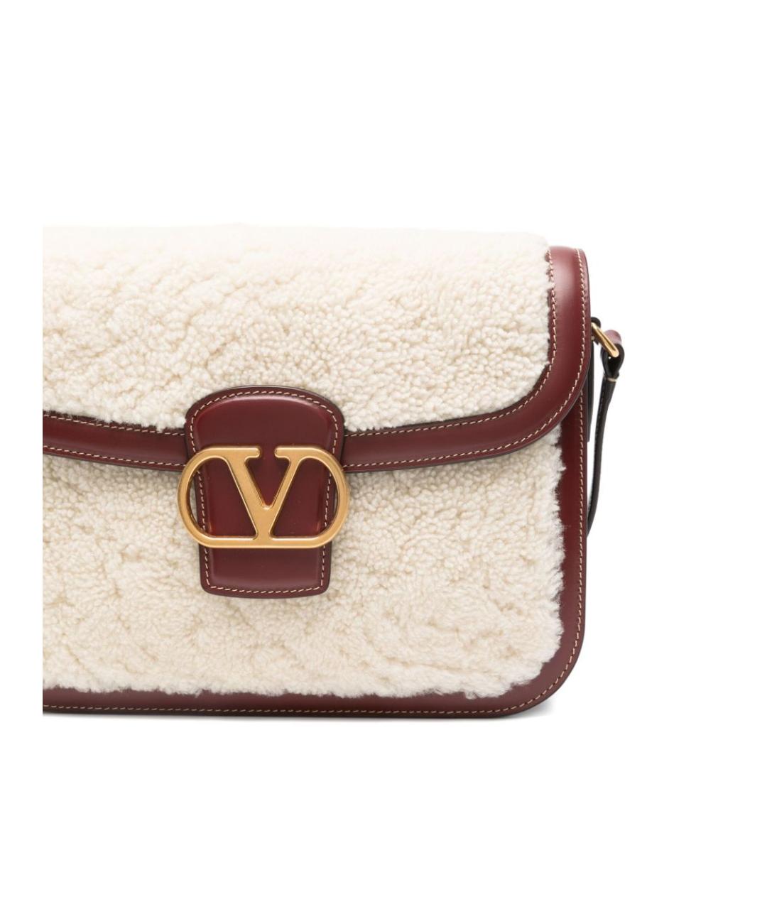 VALENTINO Коричневая кожаная сумка на плечо, фото 2