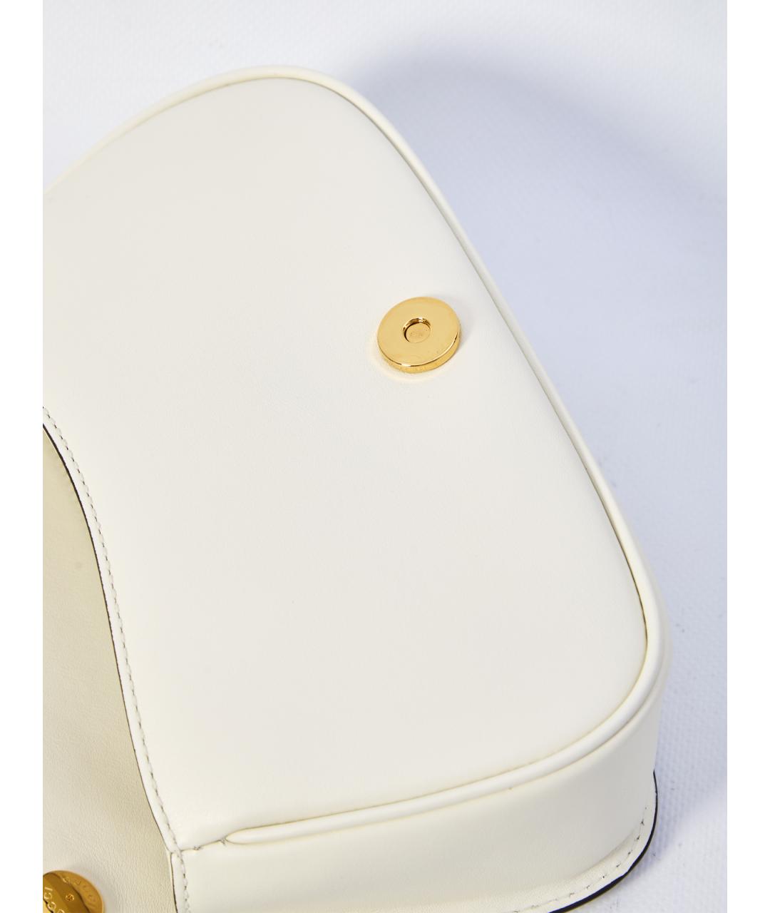 GUCCI Белая кожаная сумка через плечо, фото 5