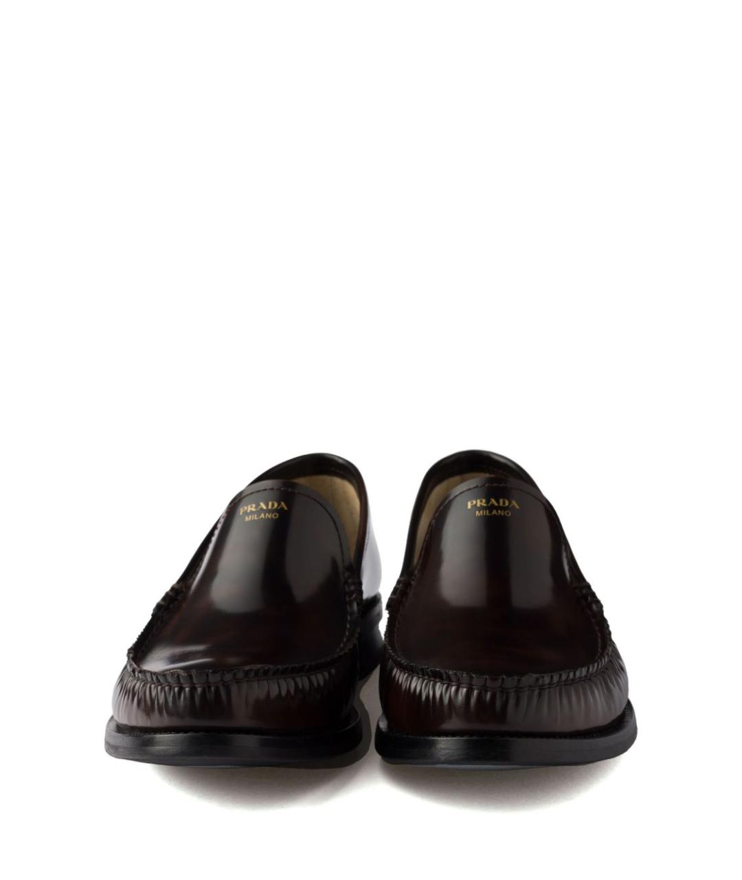 PRADA Коричневые кожаные лоферы, фото 2