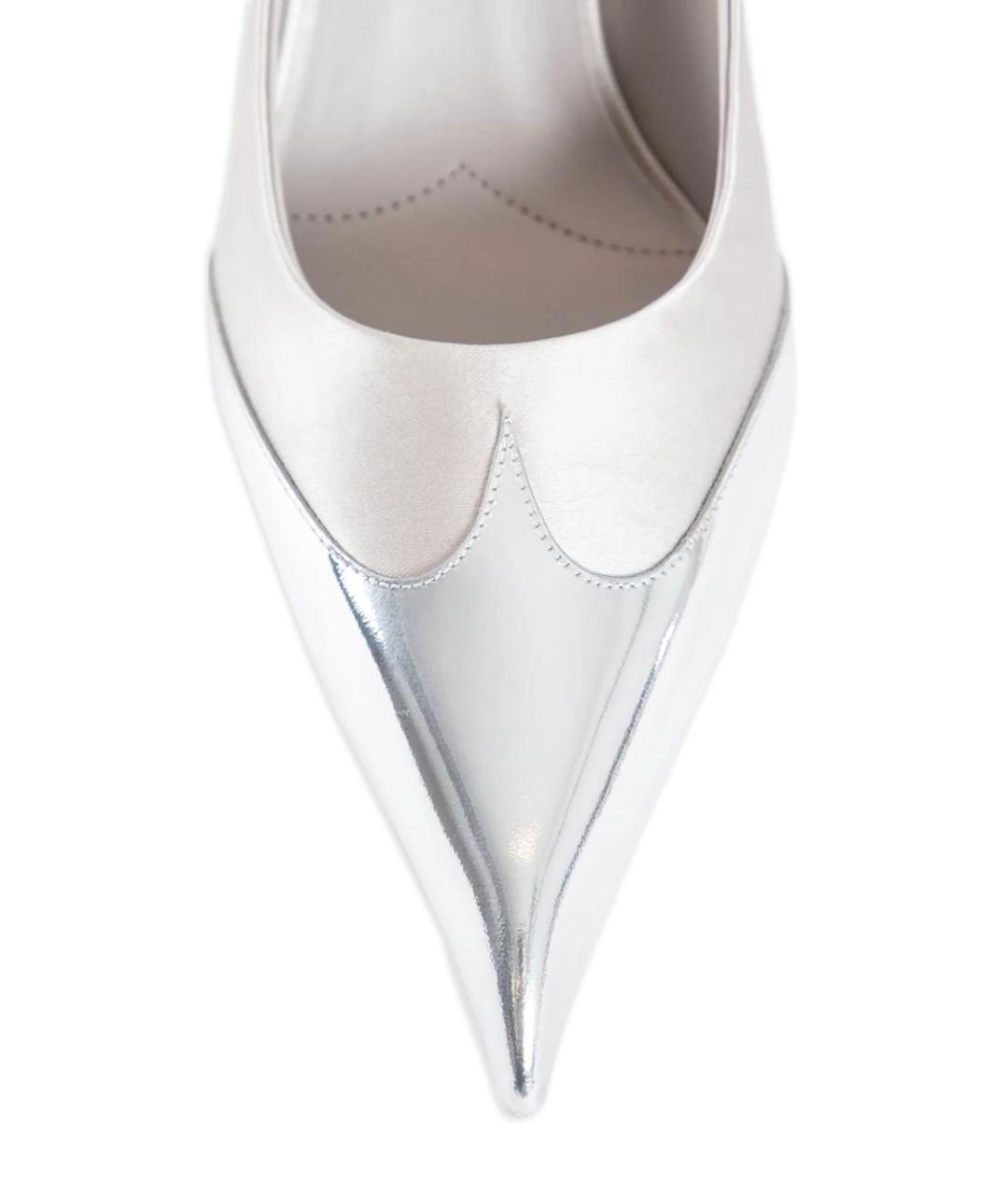 PRADA Серебряные кожаные туфли, фото 5