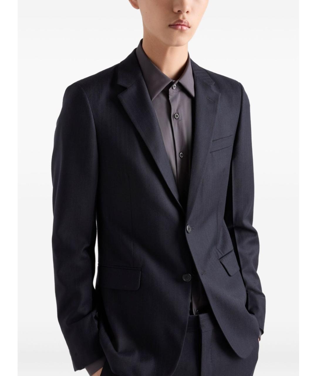 PRADA Темно-синий классический костюм, фото 2