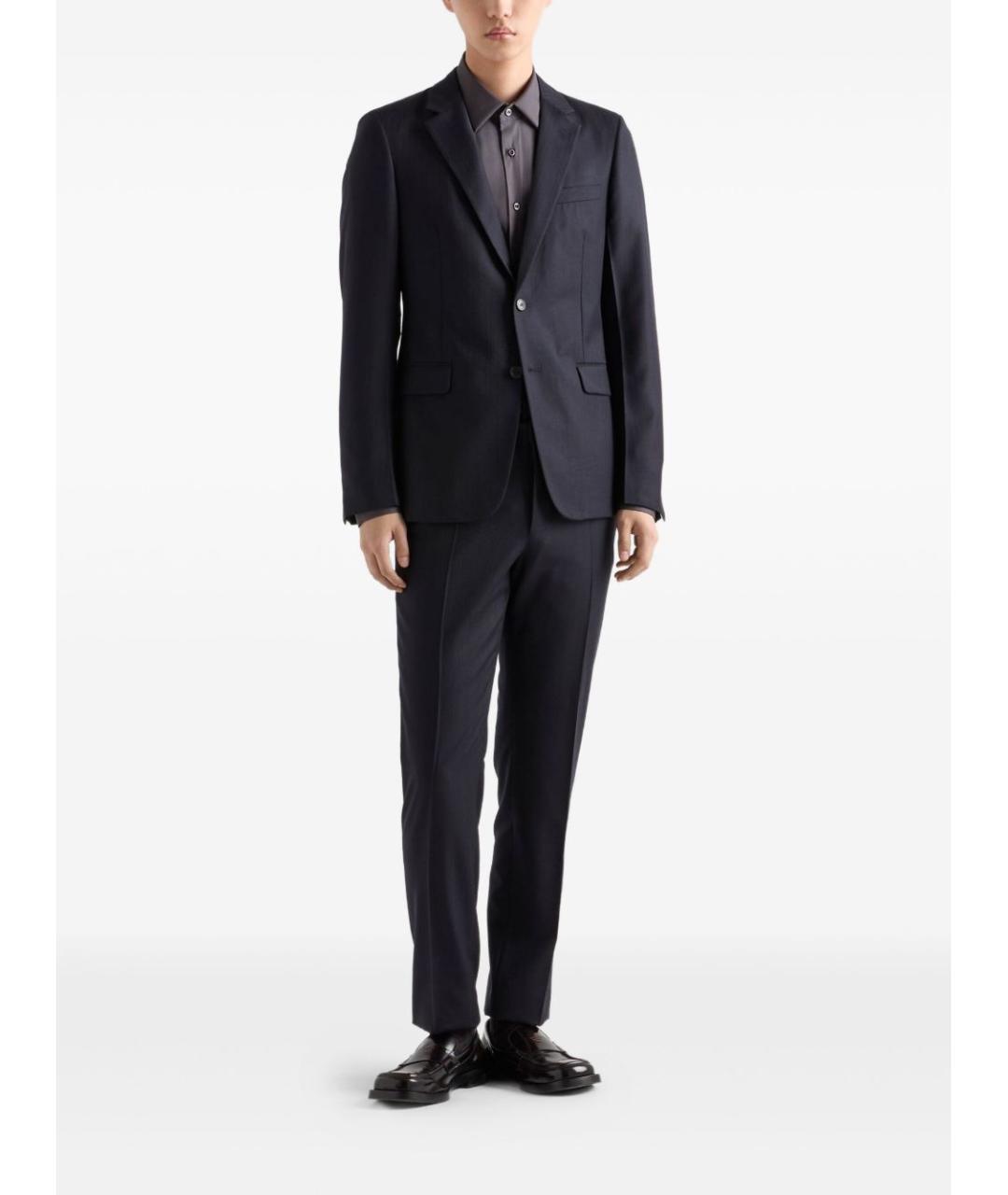 PRADA Темно-синий классический костюм, фото 3