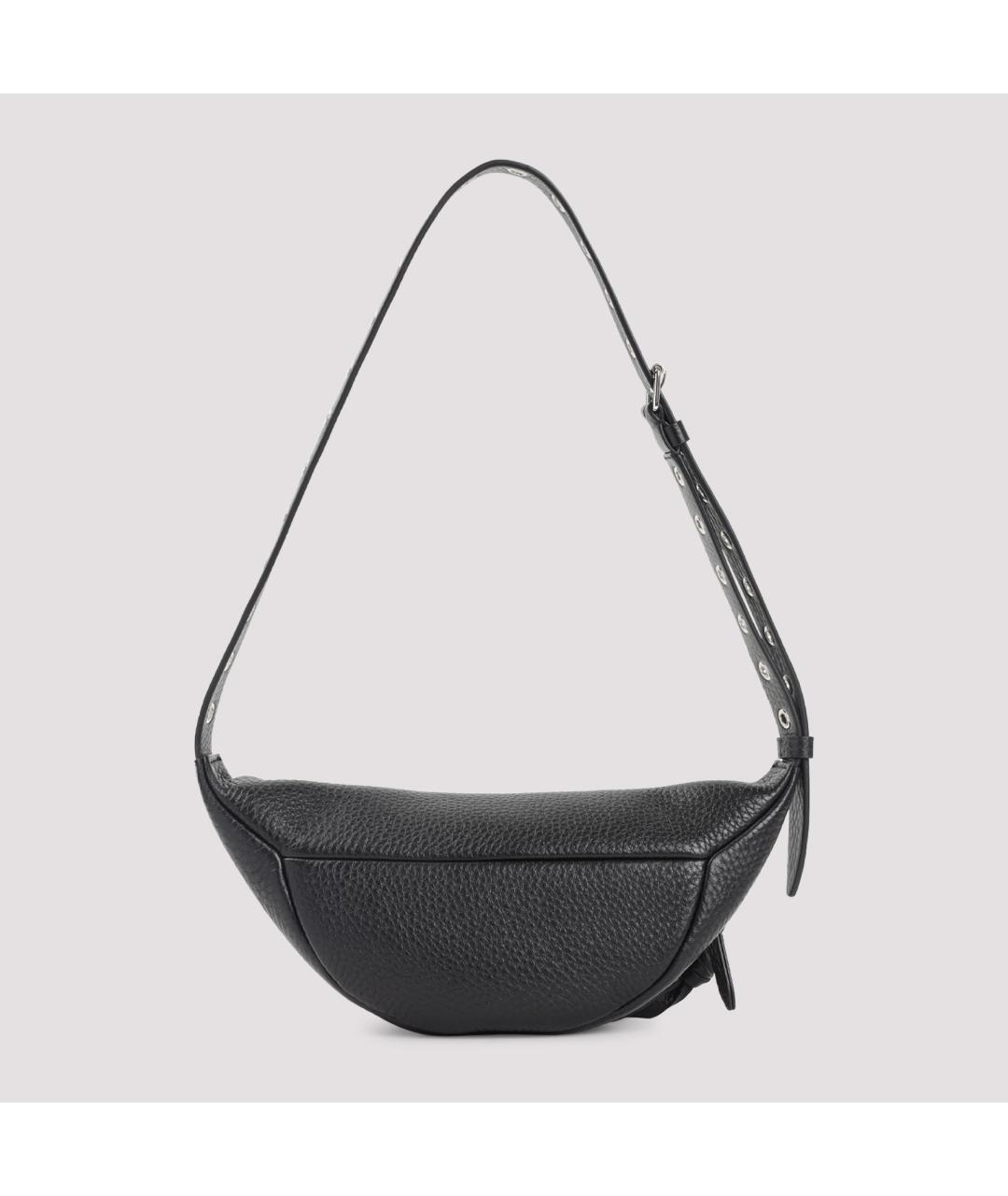 VALENTINO Черная кожаная поясная сумка, фото 3