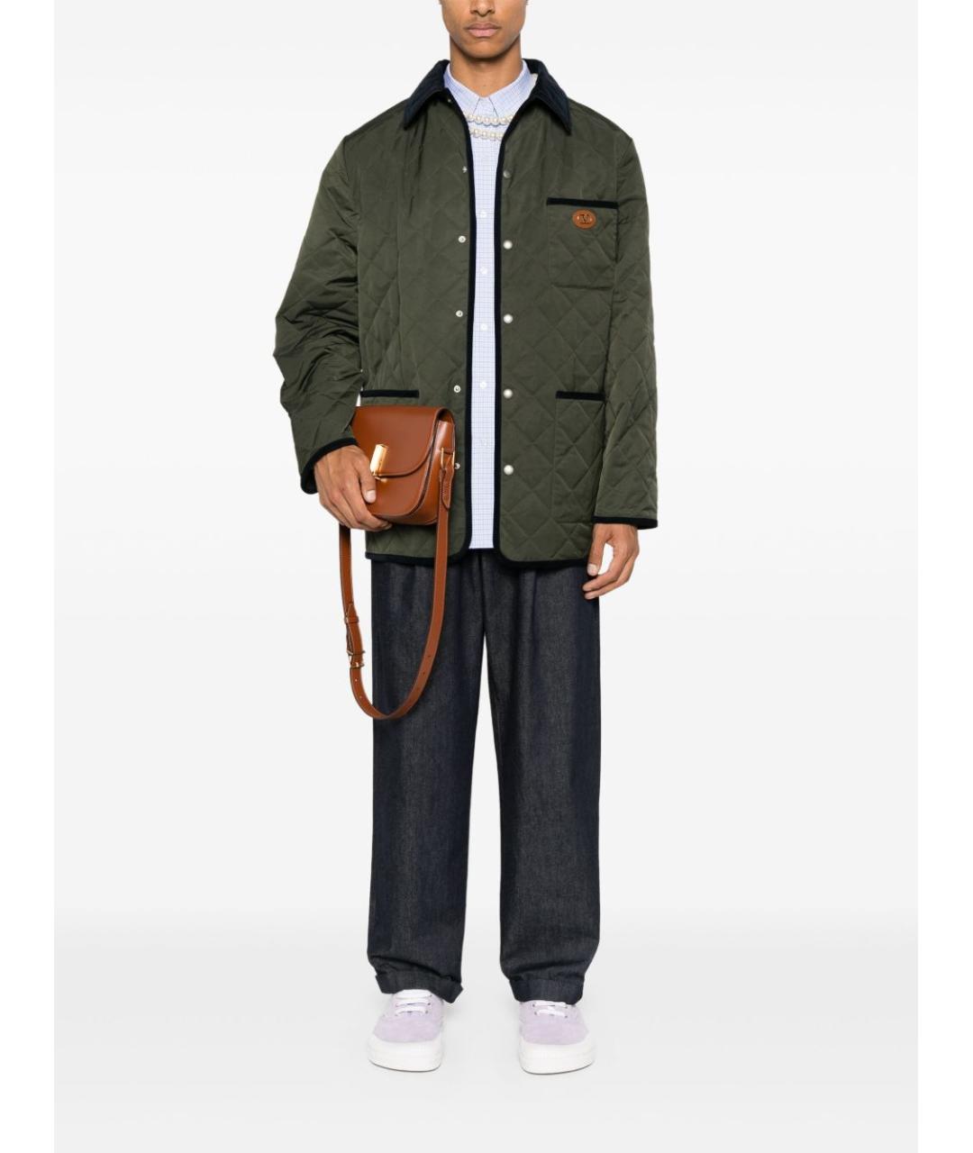 VALENTINO Зеленая полиэстеровая куртка, фото 5