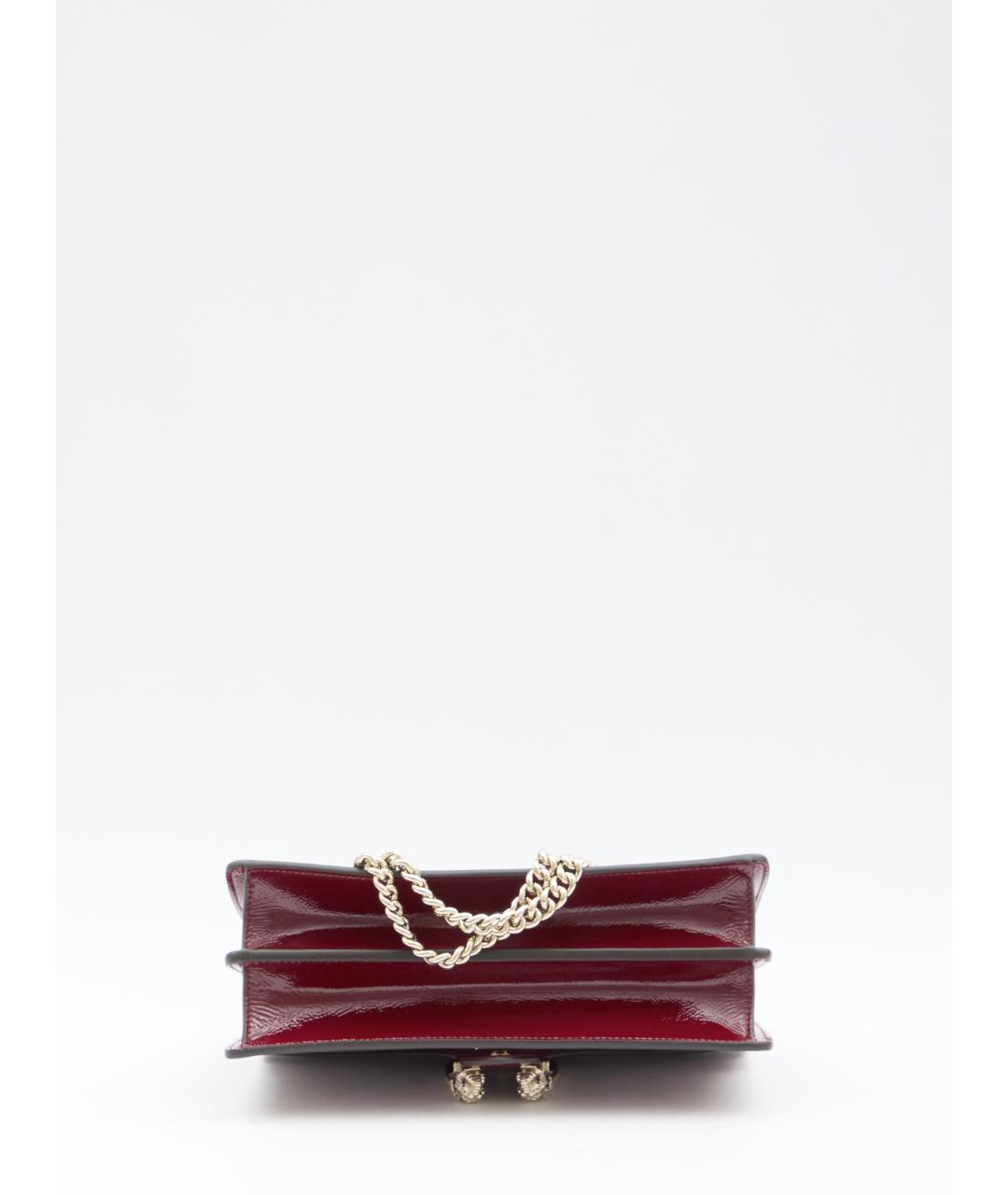 GUCCI Бордовая кожаная сумка через плечо, фото 3