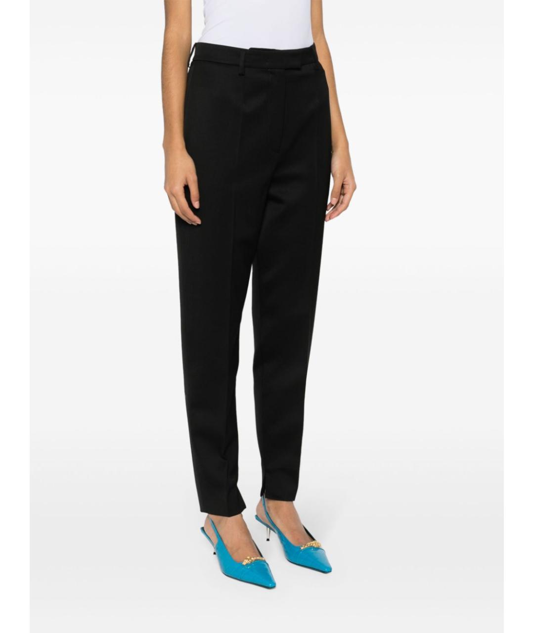 PRADA Черные шерстяные прямые брюки, фото 4