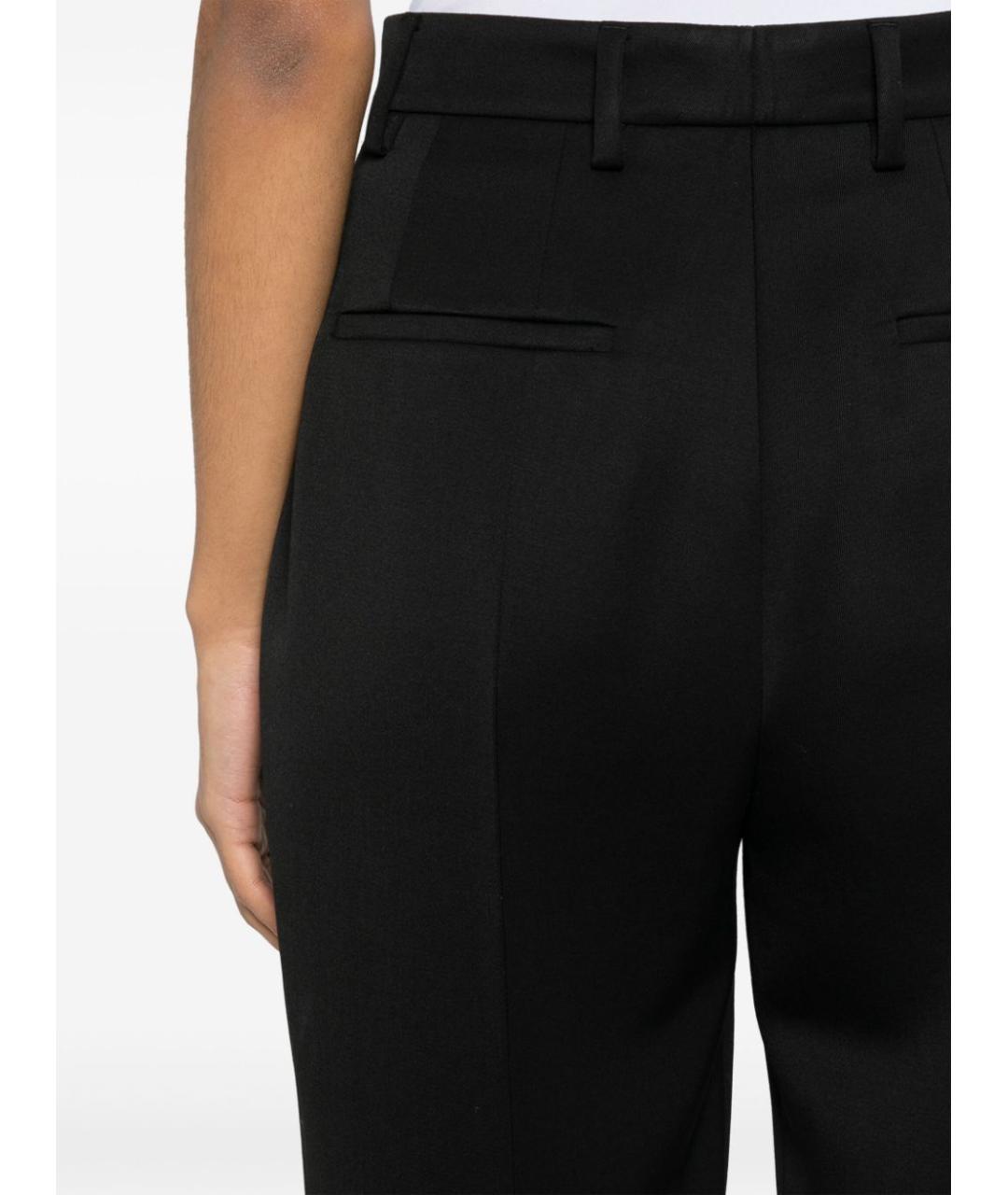 PRADA Черные шерстяные прямые брюки, фото 2
