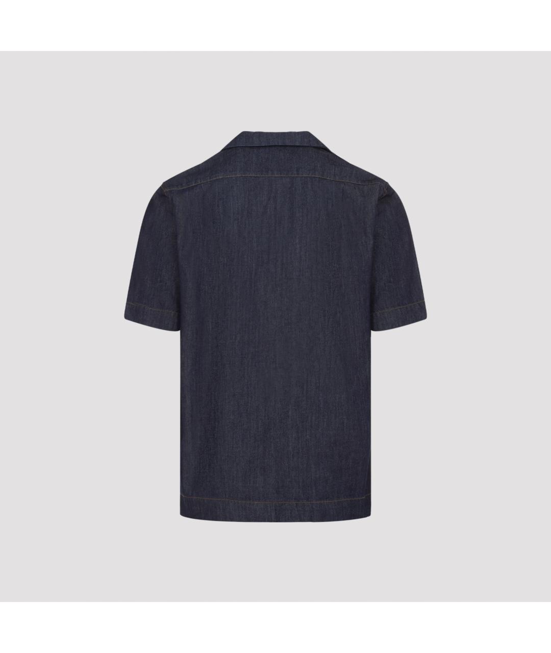 DRIES VAN NOTEN Синяя хлопковая кэжуал рубашка, фото 2