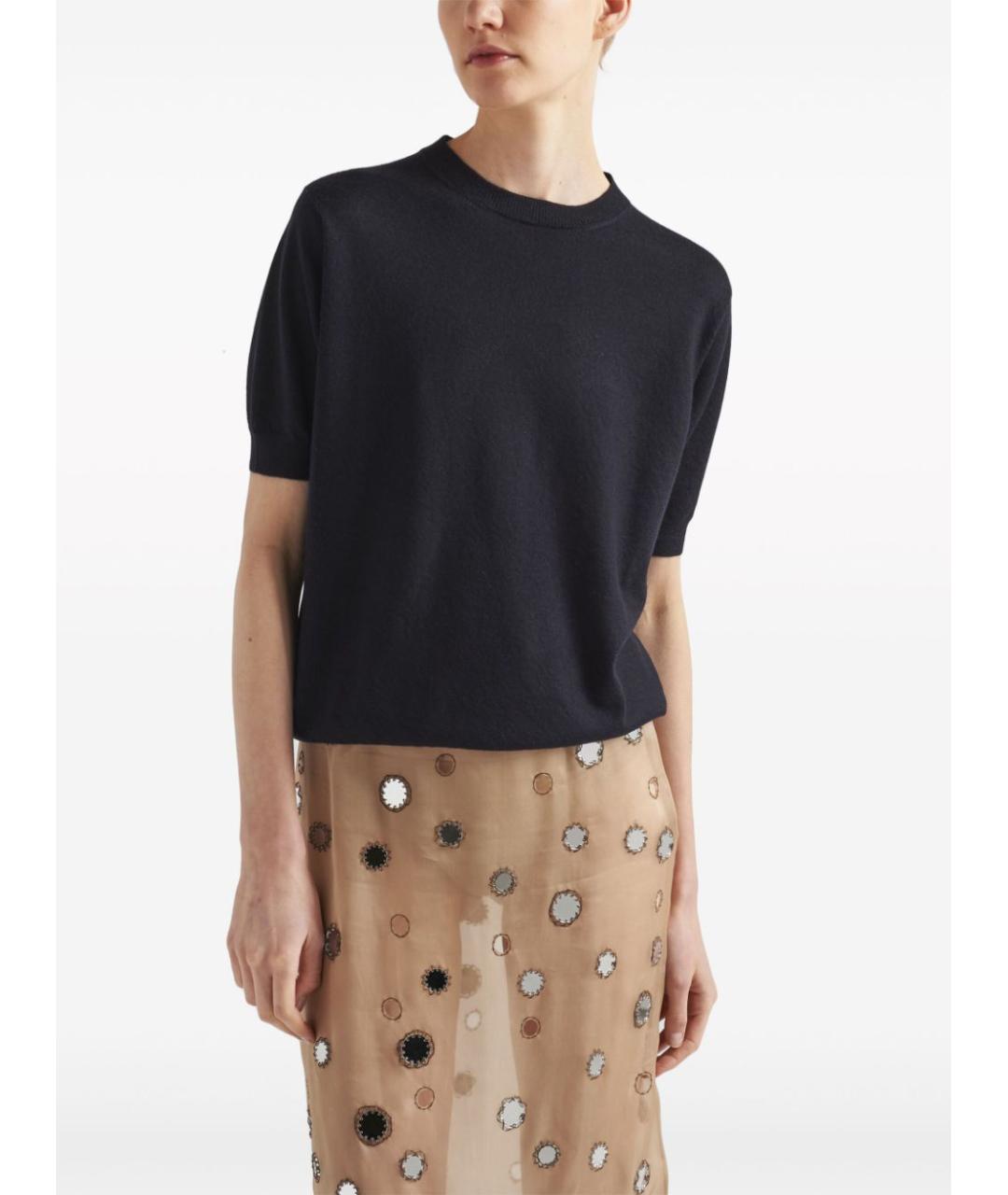 PRADA Синяя кашемировая футболка, фото 3