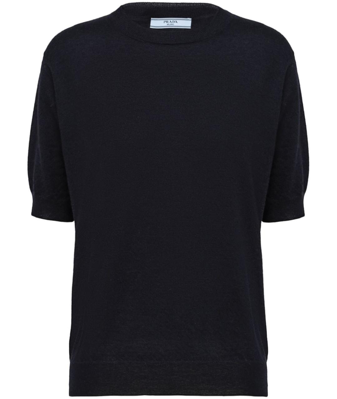 PRADA Синяя кашемировая футболка, фото 1