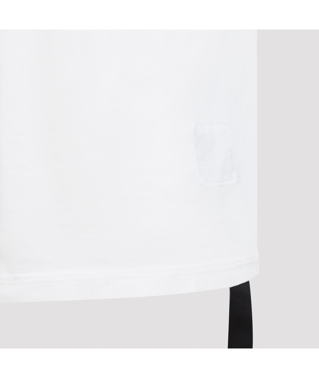 RICK OWENS DRKSHDW Белая хлопковая футболка, фото 4