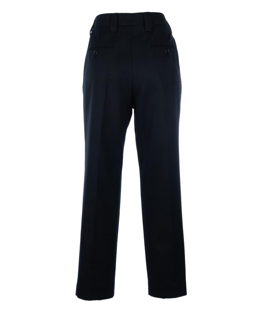 PRADA Черные хлопковые прямые брюки, фото 2