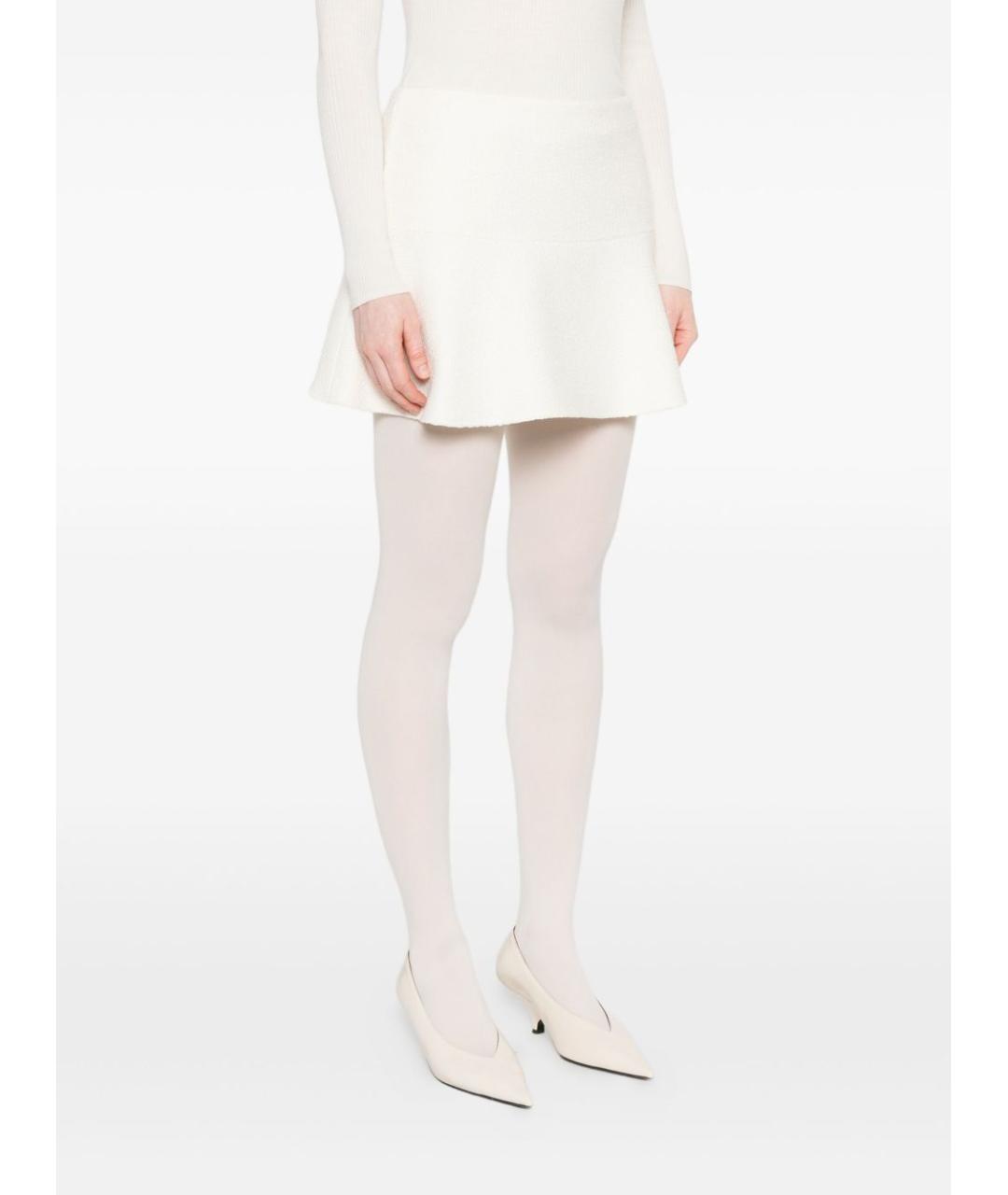 GUCCI Белая шерстяная юбка мини, фото 3