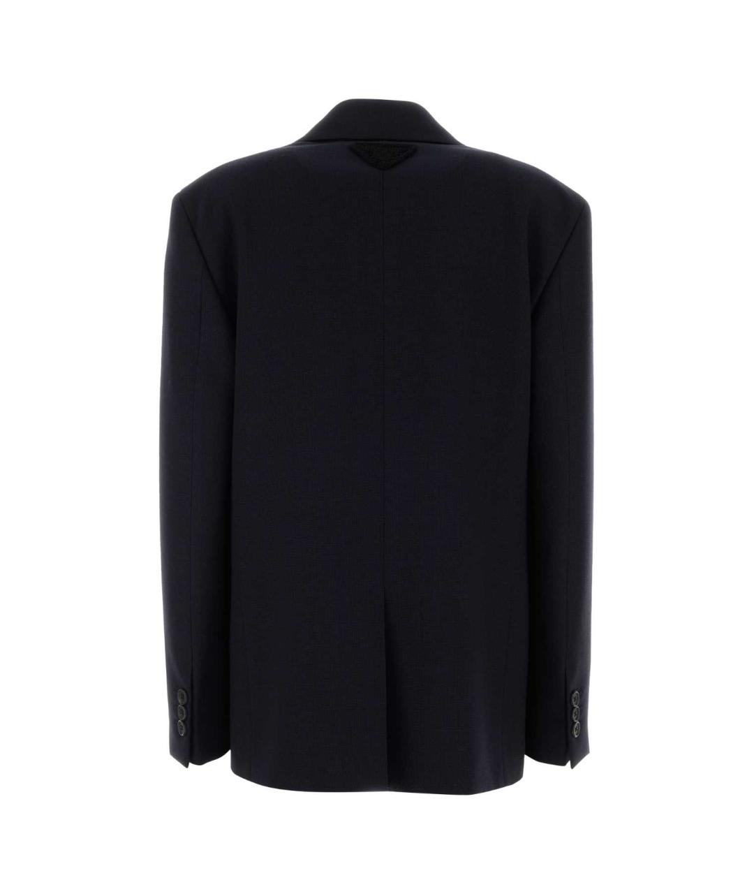 PRADA Темно-синий шерстяной жакет/пиджак, фото 2