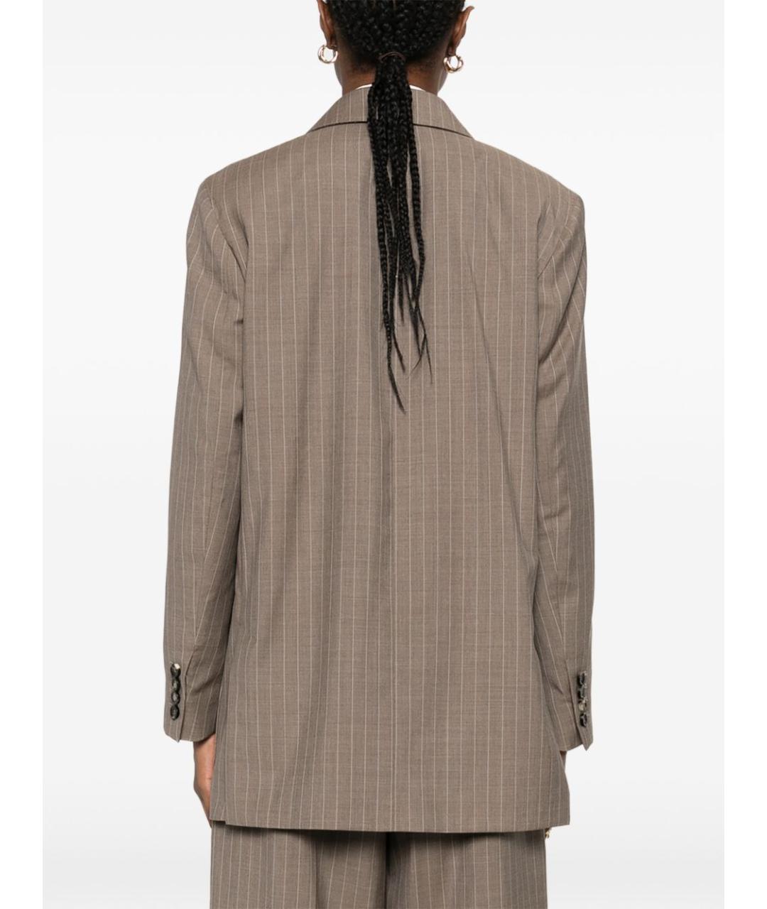 MAX MARA Коричневый шерстяной жакет/пиджак, фото 5