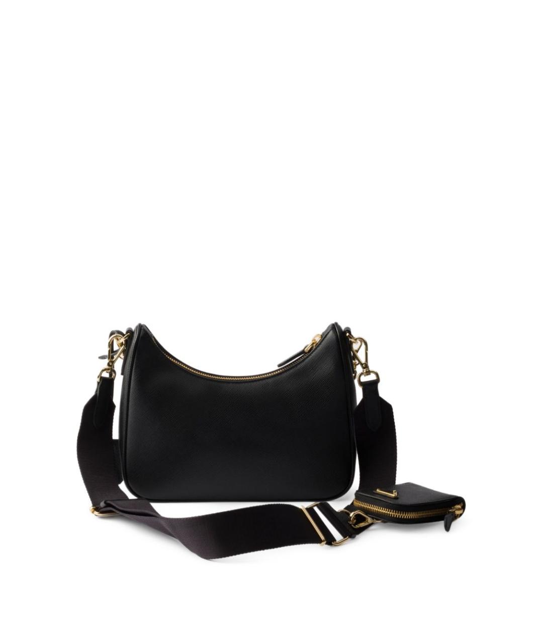 PRADA Черная кожаная сумка через плечо, фото 5