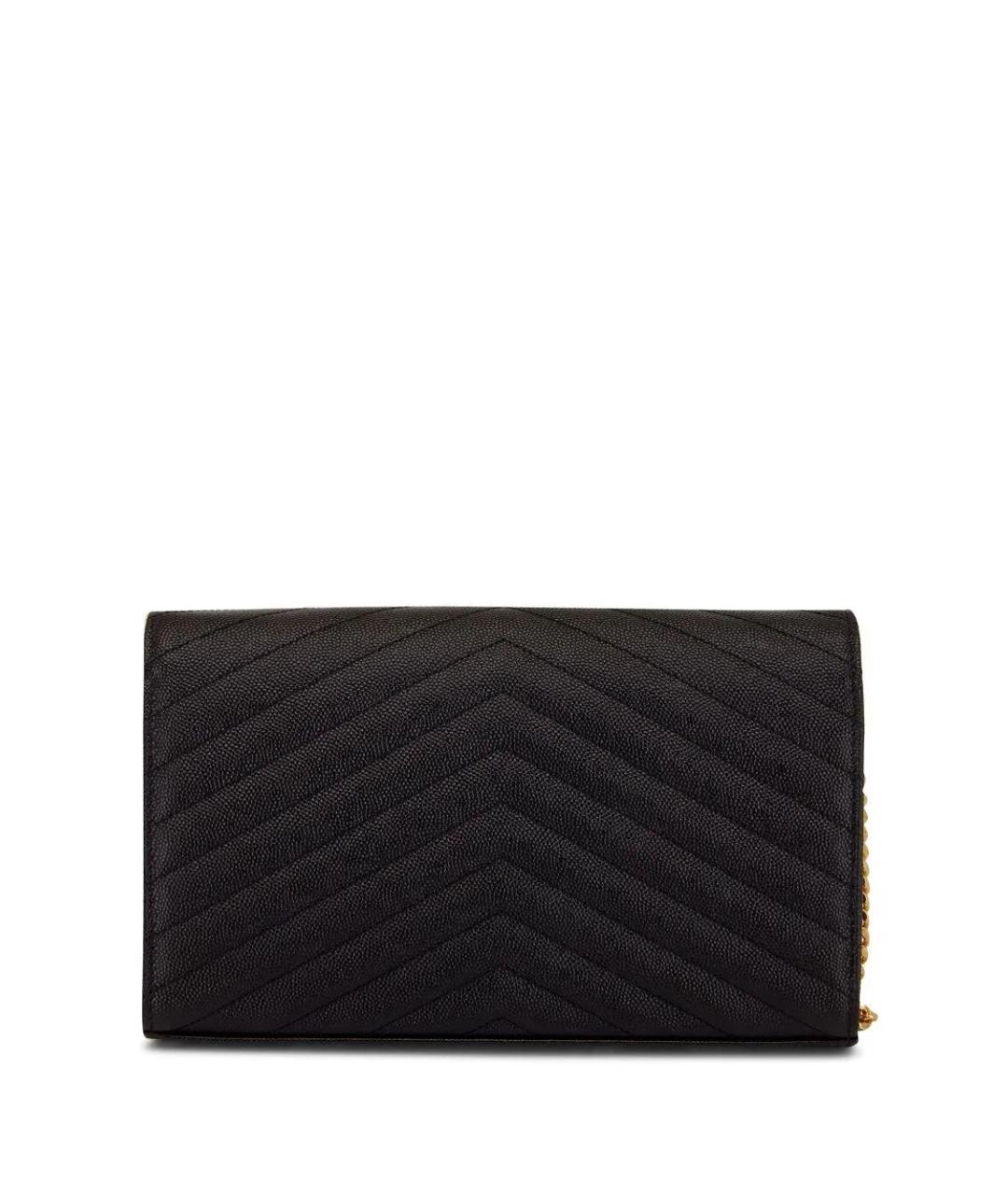 SAINT LAURENT Черная кожаная сумка через плечо, фото 2