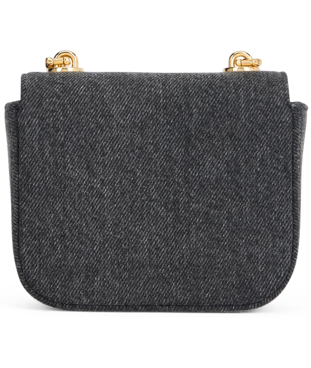 CELINE Серая хлопковая сумка через плечо, фото 3