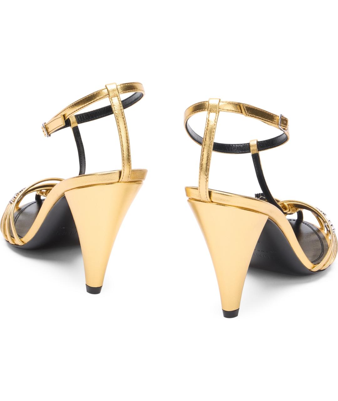 CELINE Золотые кожаные туфли, фото 3