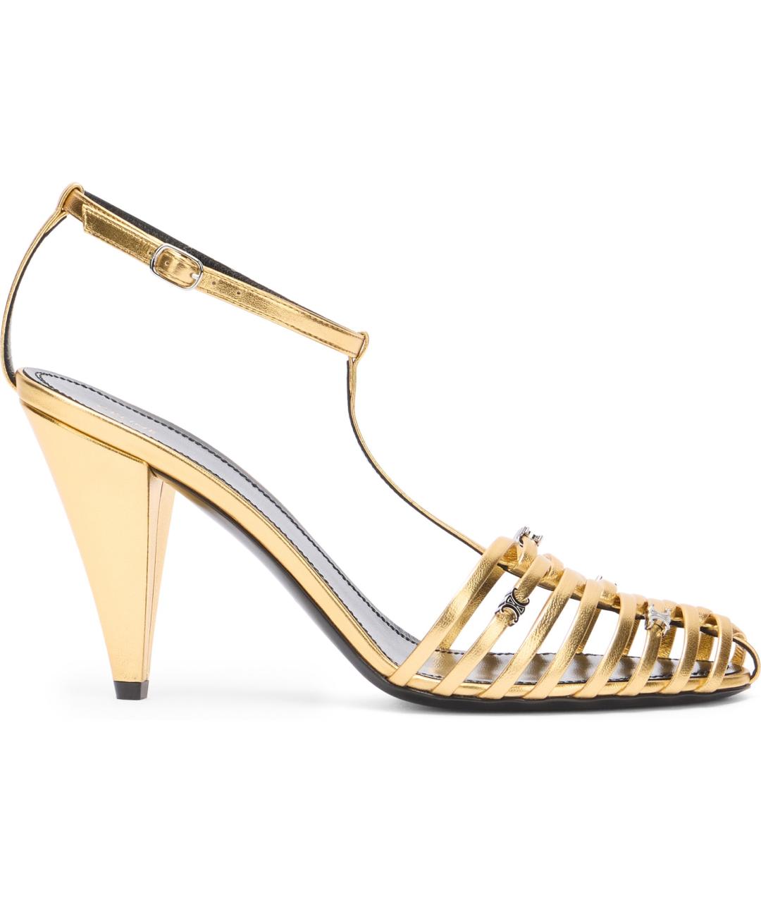 CELINE Золотые кожаные туфли, фото 1