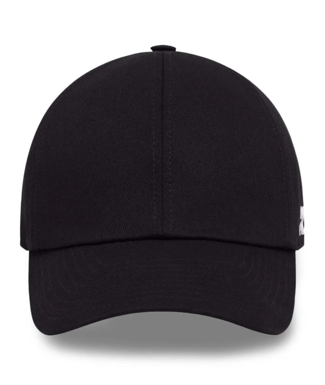 COURREGES Черная хлопковая кепка, фото 1