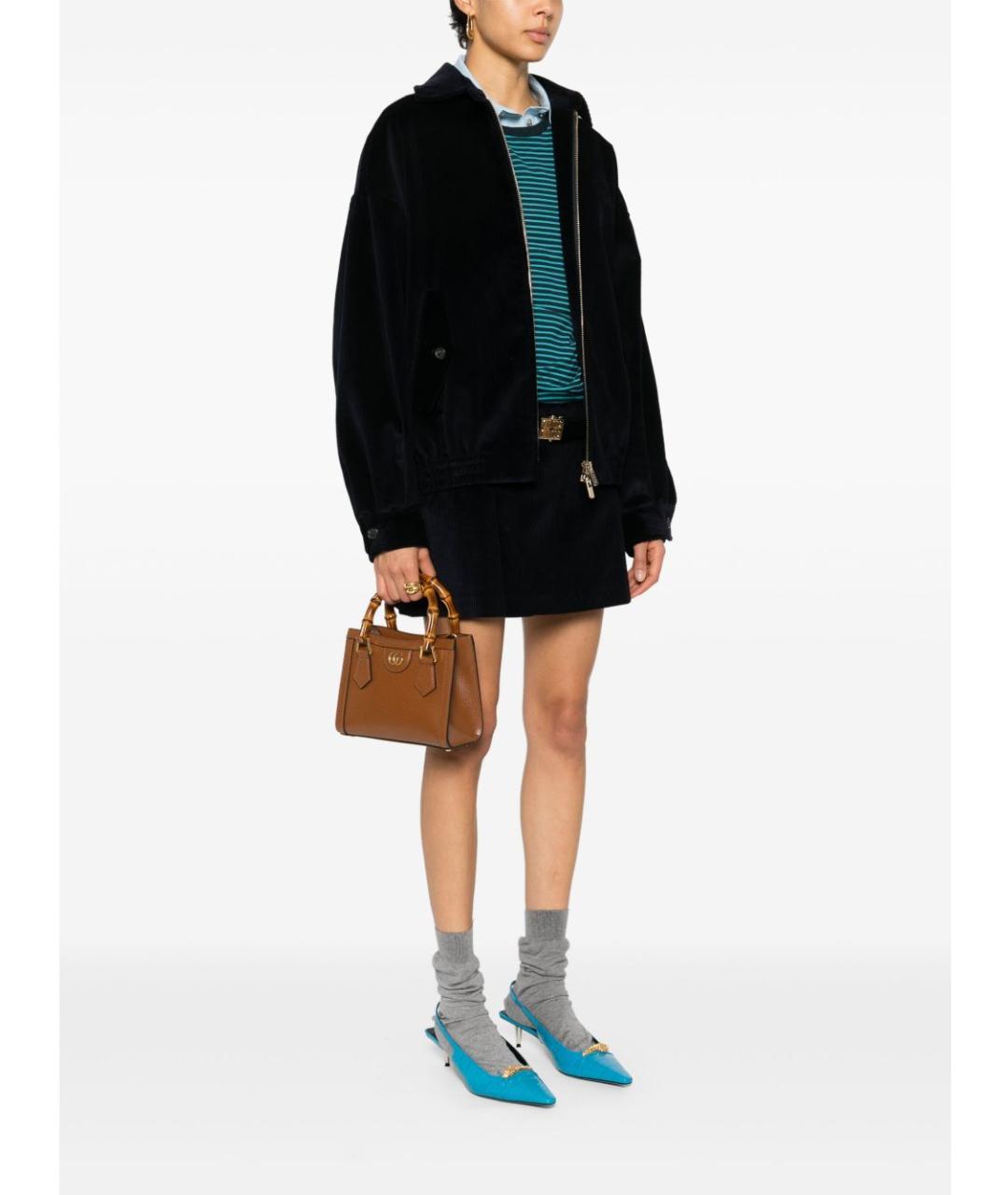 GUCCI Коричневая кожаная сумка тоут, фото 5