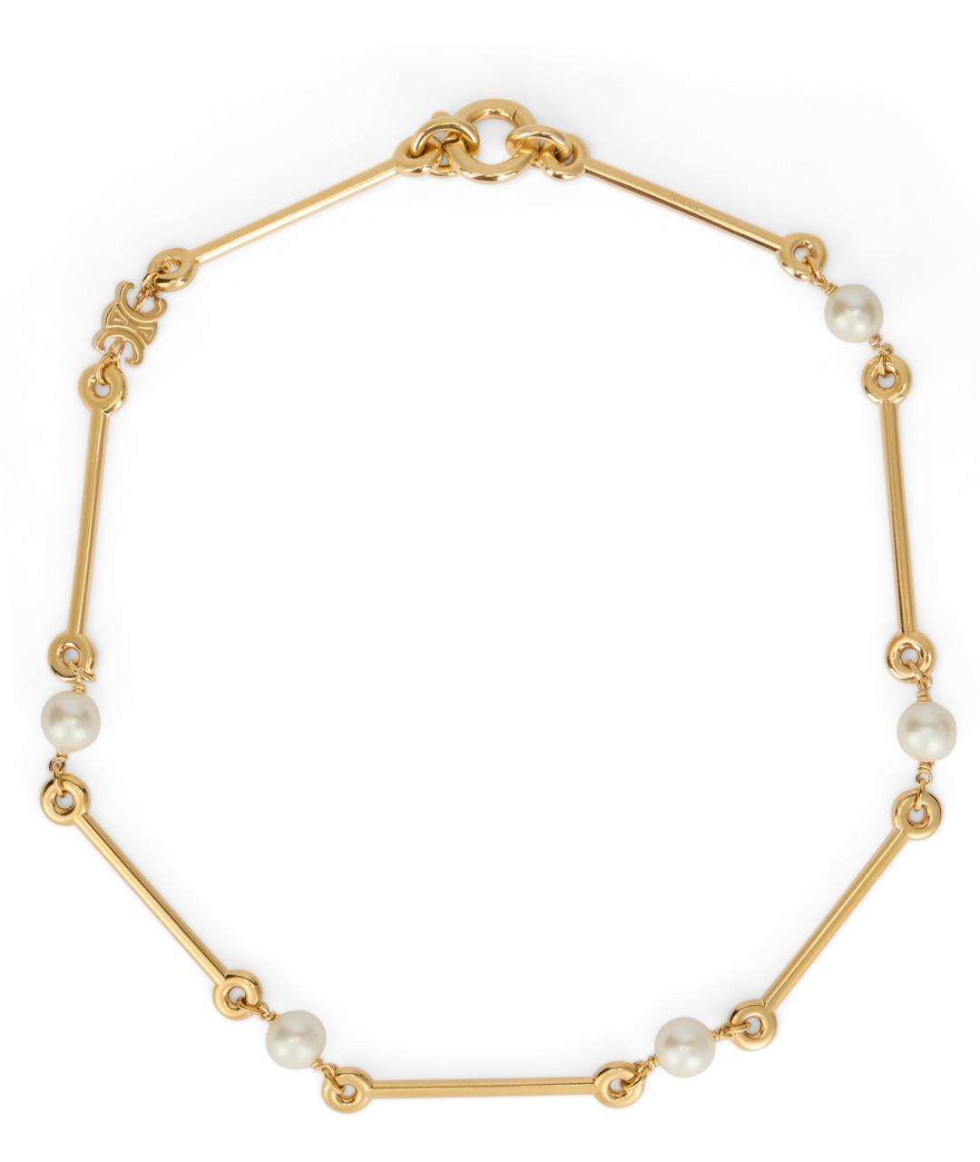 CELINE Золотое металлическое колье, фото 1