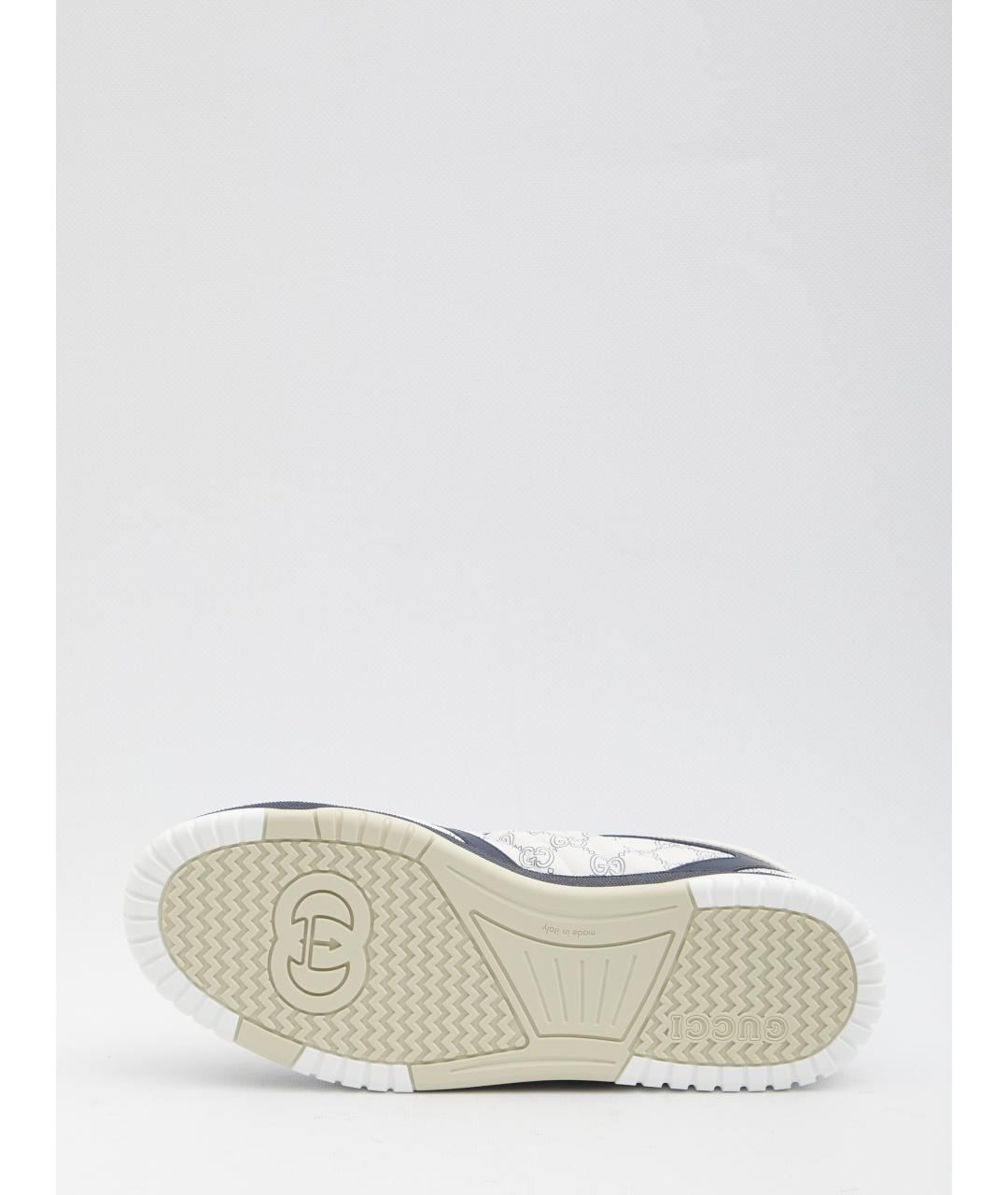 GUCCI Белые кожаные низкие кроссовки / кеды, фото 4