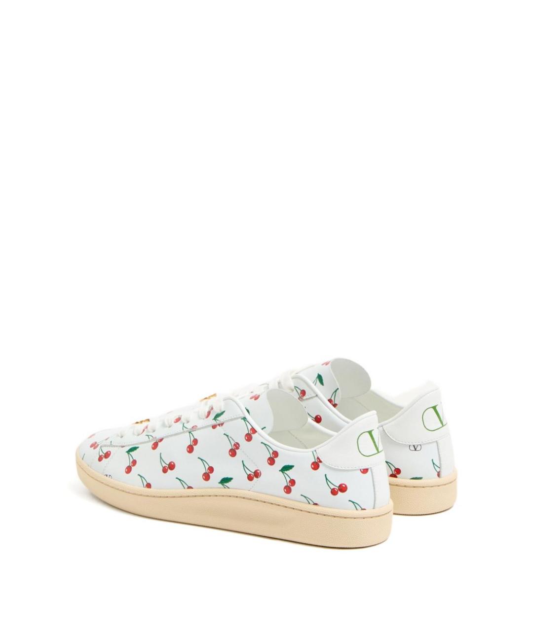 VALENTINO Белые кожаные низкие кроссовки / кеды, фото 2