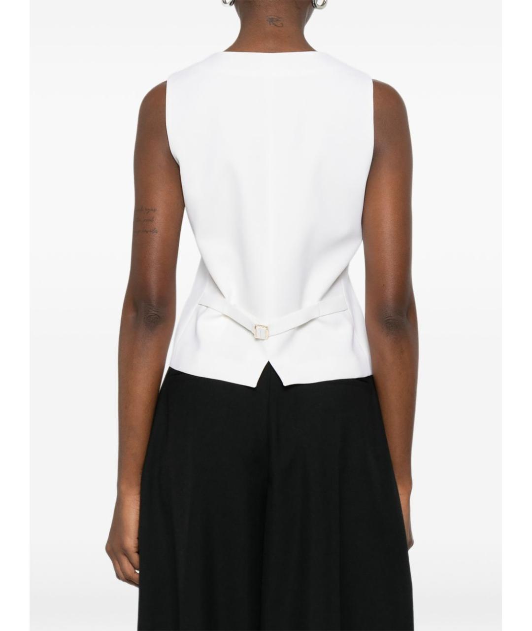 MAX MARA STUDIO Белый шерстяной жилет, фото 4