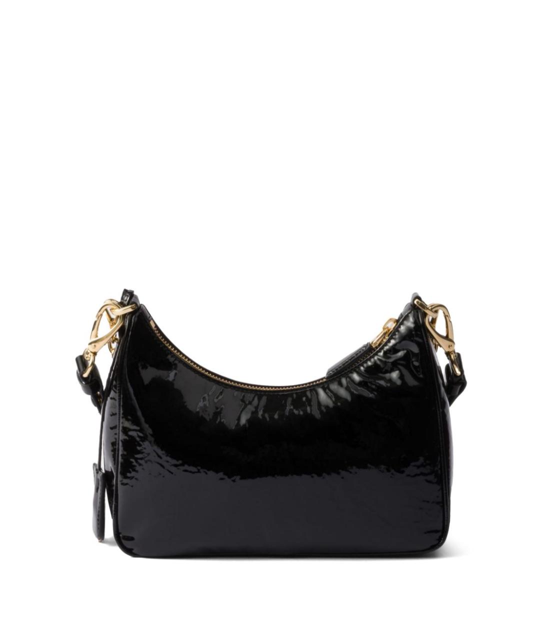 PRADA Черная кожаная сумка с короткими ручками, фото 2