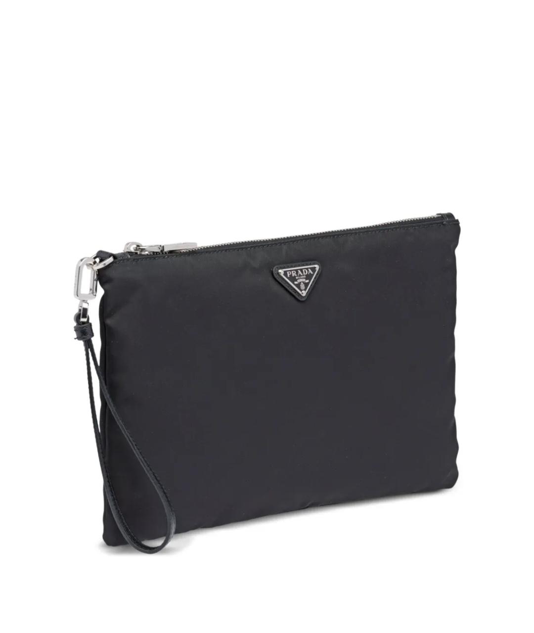 PRADA Черная синтетическая барсетка, фото 3