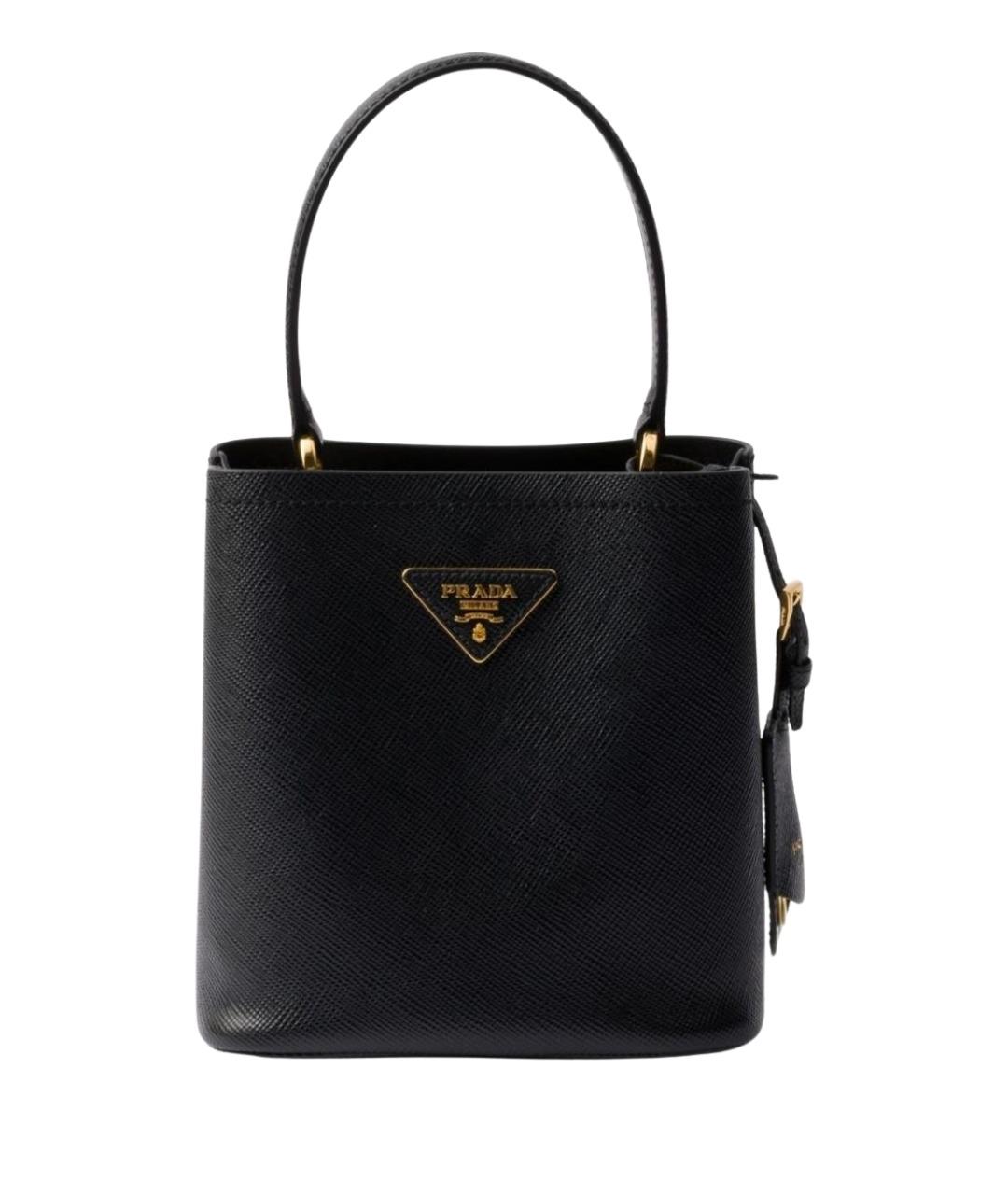 PRADA Черная кожаная сумка тоут, фото 1