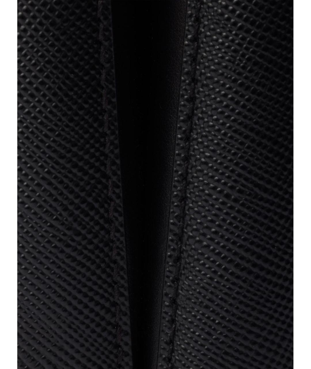 PRADA Черная кожаная сумка тоут, фото 4