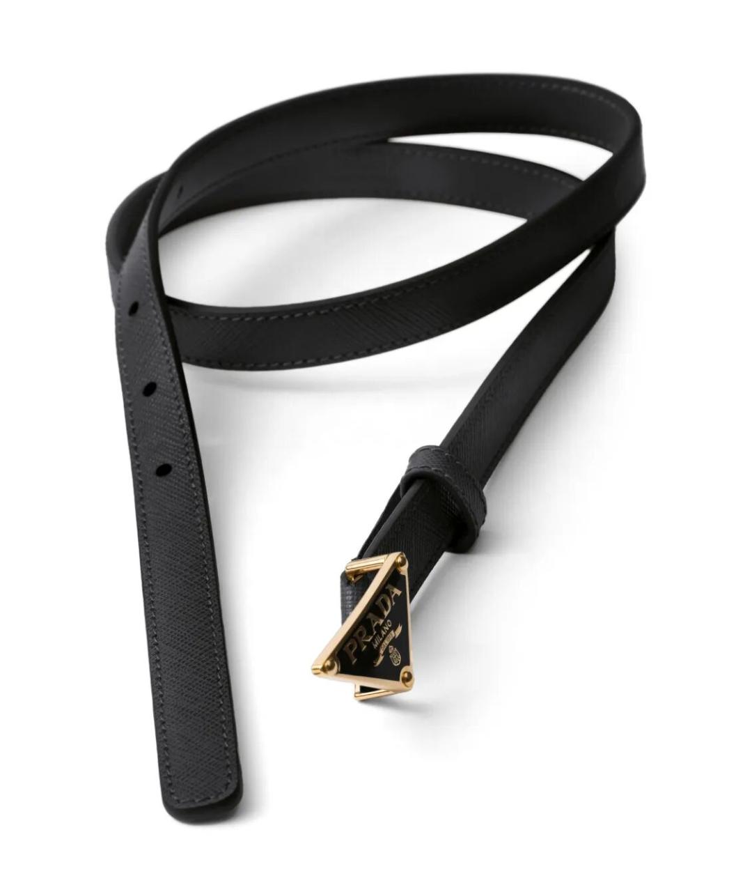 PRADA Черный кожаный ремень, фото 2