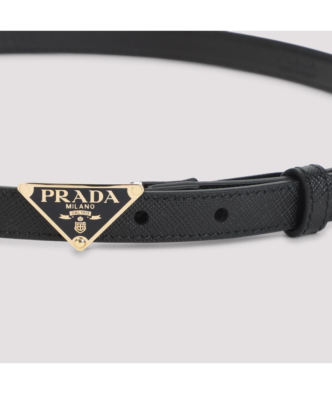 PRADA Черный кожаный ремень, фото 3