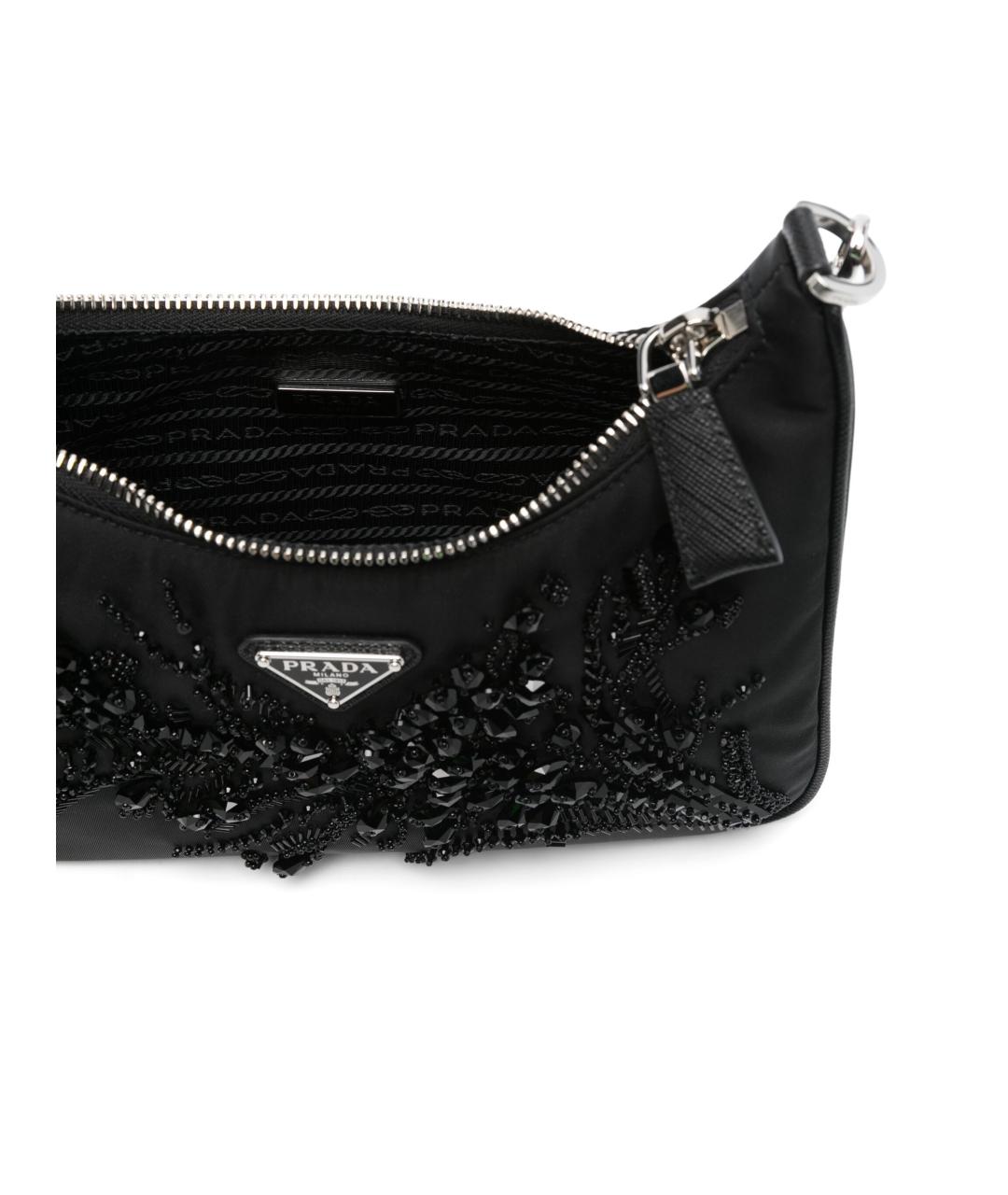PRADA Черная синтетическая сумка с короткими ручками, фото 5