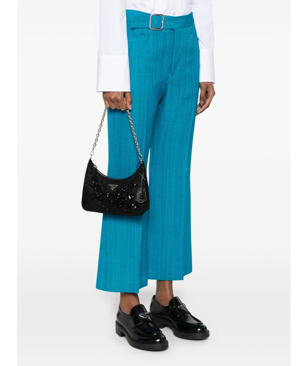 PRADA Черная синтетическая сумка с короткими ручками, фото 2