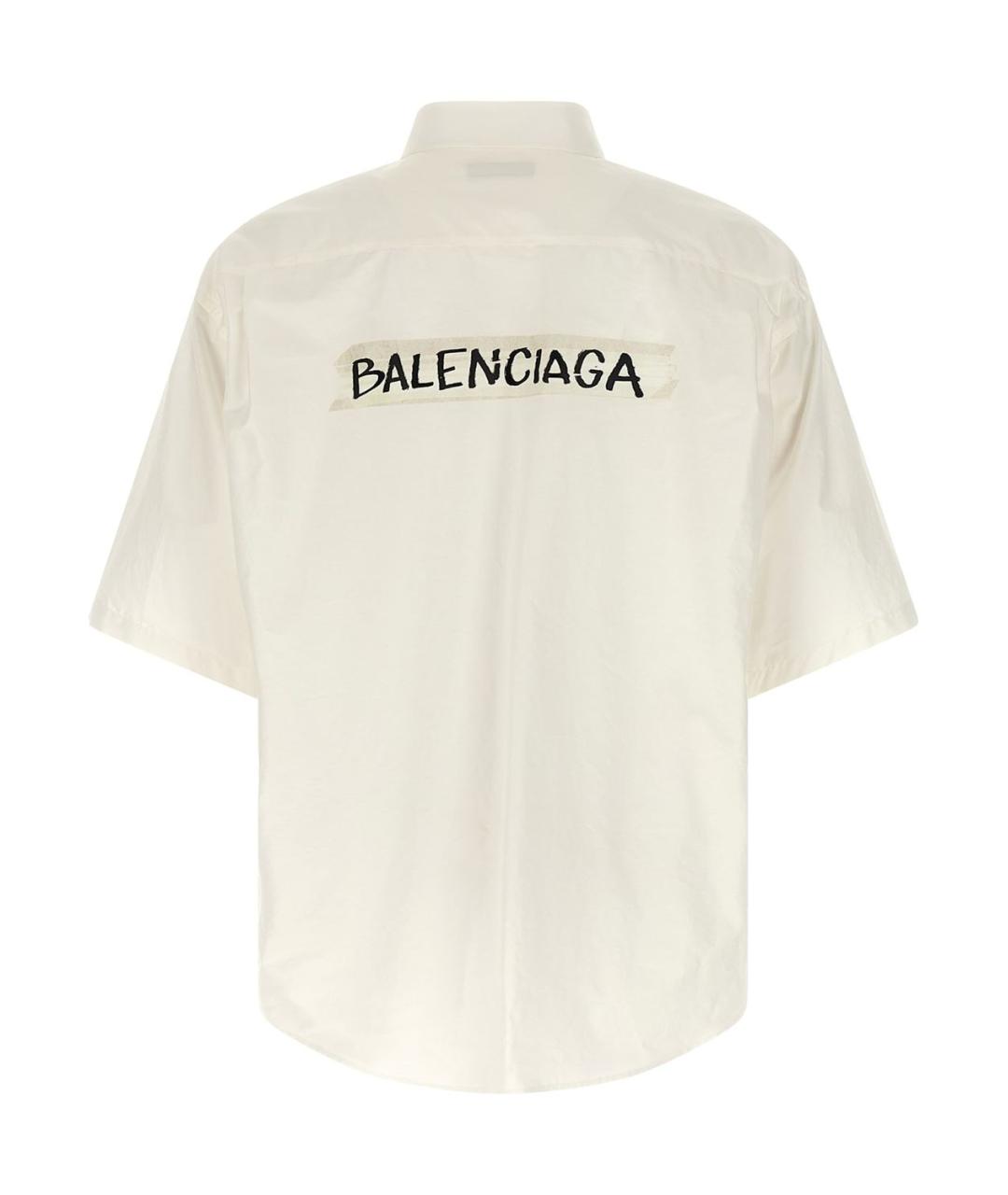 BALENCIAGA Белая хлопковая кэжуал рубашка, фото 2