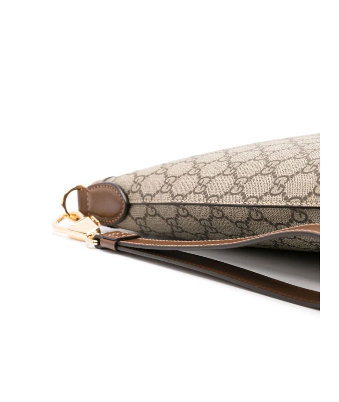 GUCCI Бежевая тканевая сумка на плечо, фото 4