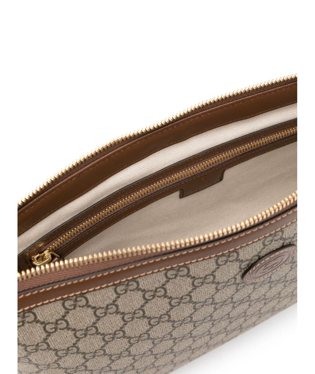 GUCCI Бежевая тканевая сумка на плечо, фото 2