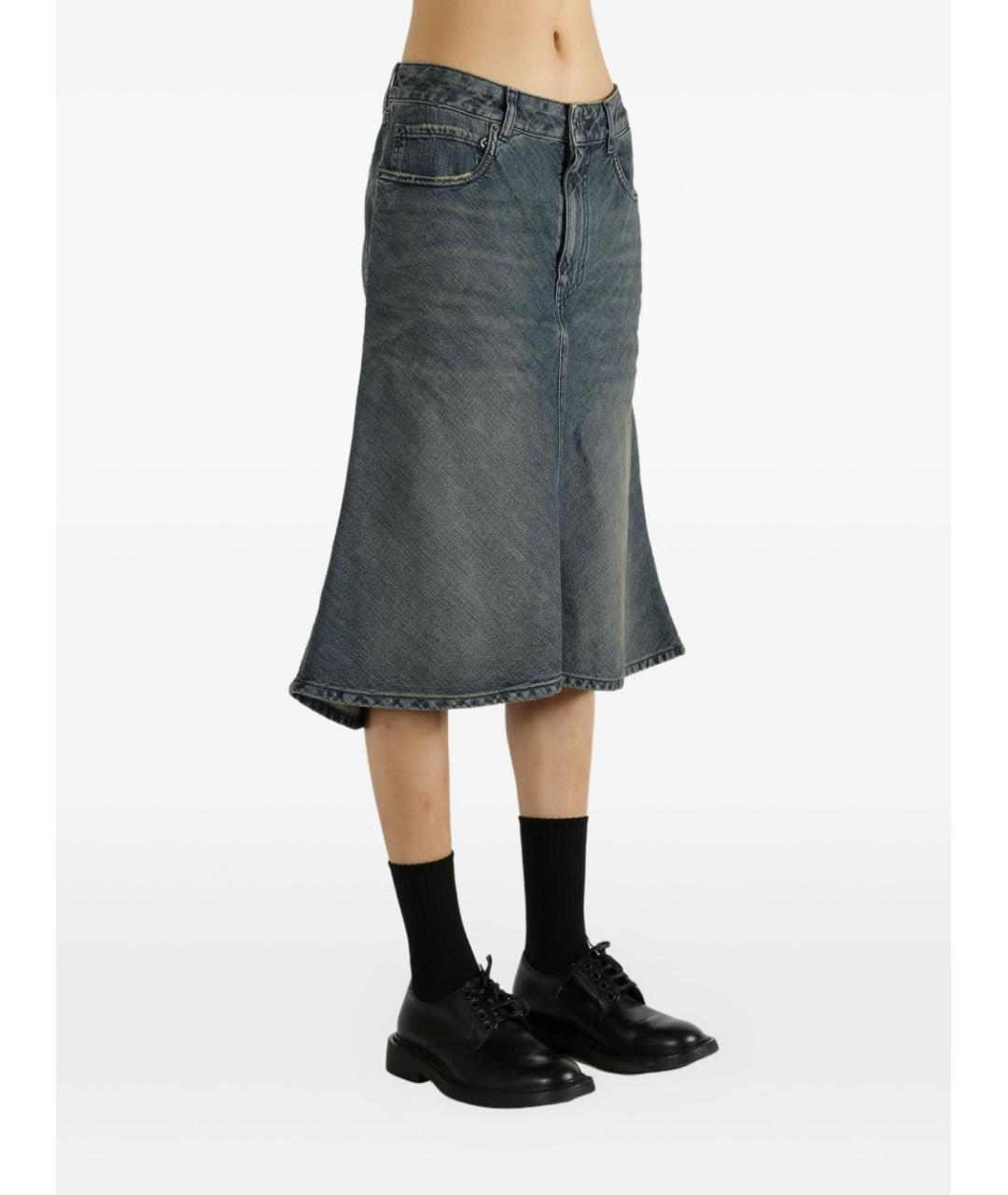 BALENCIAGA Мульти хлопковая юбка миди, фото 2